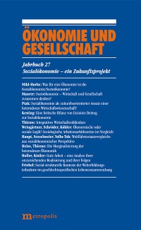 Sozialökonomie – ein Zukunftsprojekt