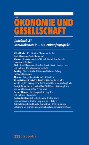 Sozialökonomie – ein Zukunftsprojekt