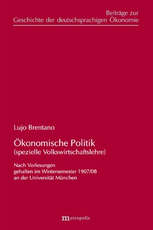 Ökonomische Politik (spezielle Volkswirtschaftslehre)