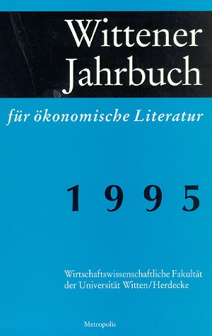 Wittener Jahrbuch für ökonomische Literatur