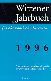 Wittener Jahrbuch für ökonomische Literatur