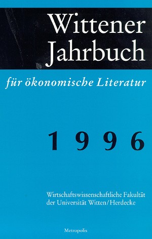 Wittener Jahrbuch für ökonomische Literatur