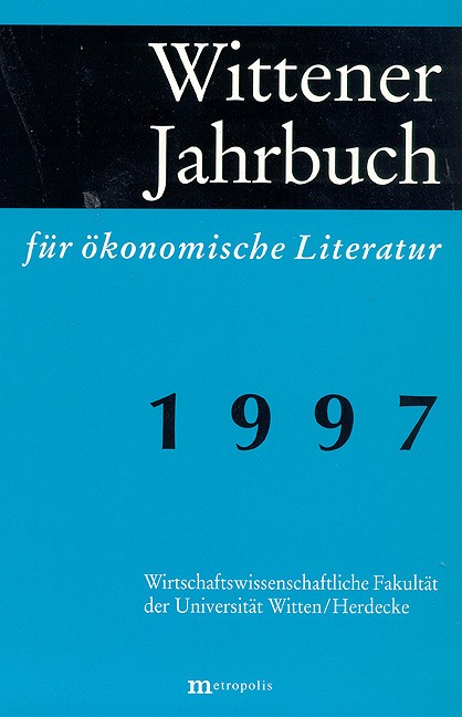 Wittener Jahrbuch für ökonomische Literatur
