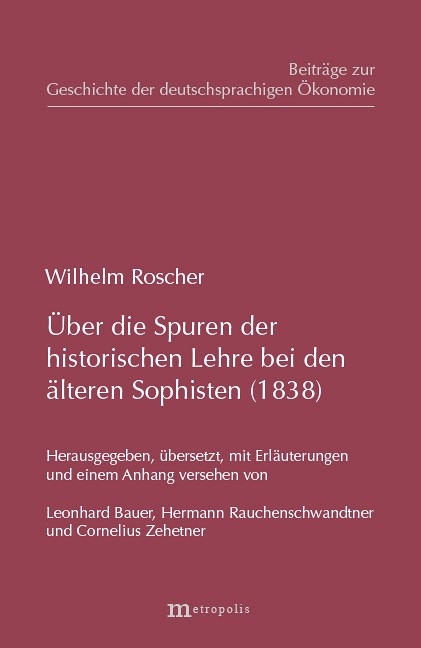 Über die Spuren der historischen Lehre bei den älteren Sophisten (1838)