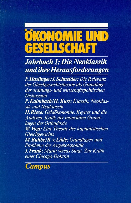 Die Neoklassik und ihre Herausforderungen