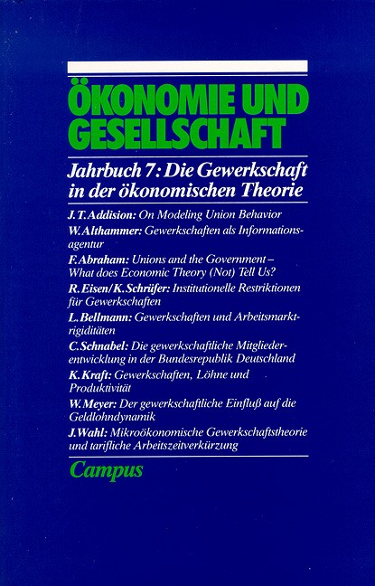 Die Gewerkschaften in der ökonomischen Theorie