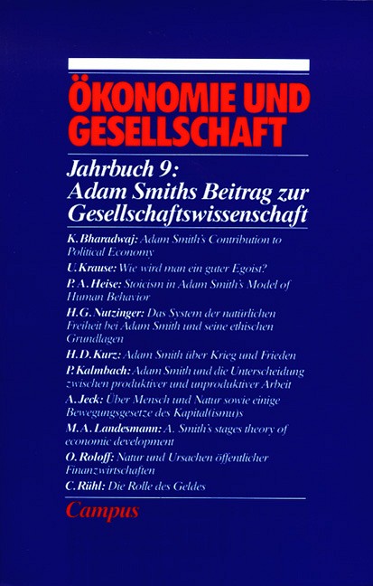 Adam Smiths Beitrag zur Gesellschaftswissenschaft