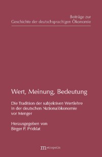 Wert, Meinung, Bedeutung